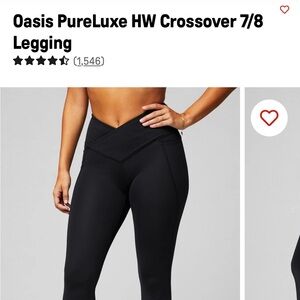 Fabletics Oasis PureLuxe HW Crossover 7/8 Legging